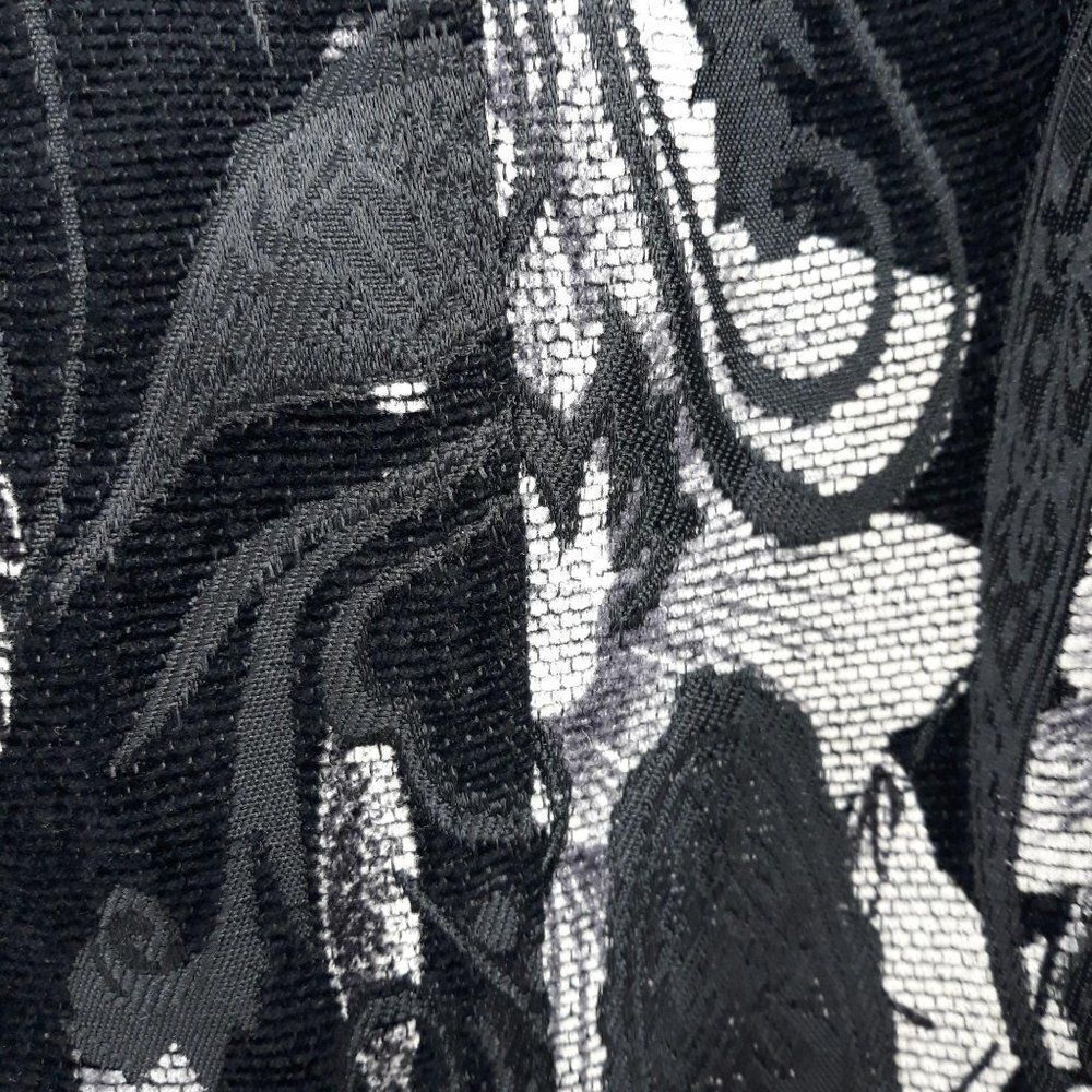 Vtg 80's Chico's Blazer Jacket Shacket Jacquard Tapestry Abstract Black Size 2 - Picture 8 of 8